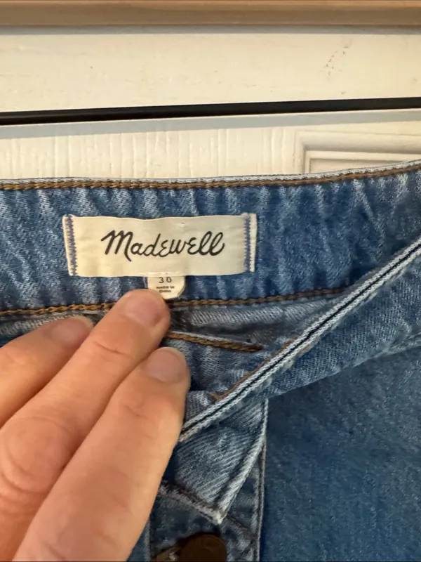 Madewell Blue Button-Front Denim Midi Skirt - Image 2