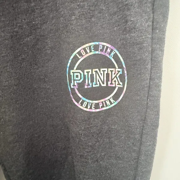 PINK Victoria’s Secret Sweatpants Womens Small Gray Joggers Gym Lounge Cute - Image 6