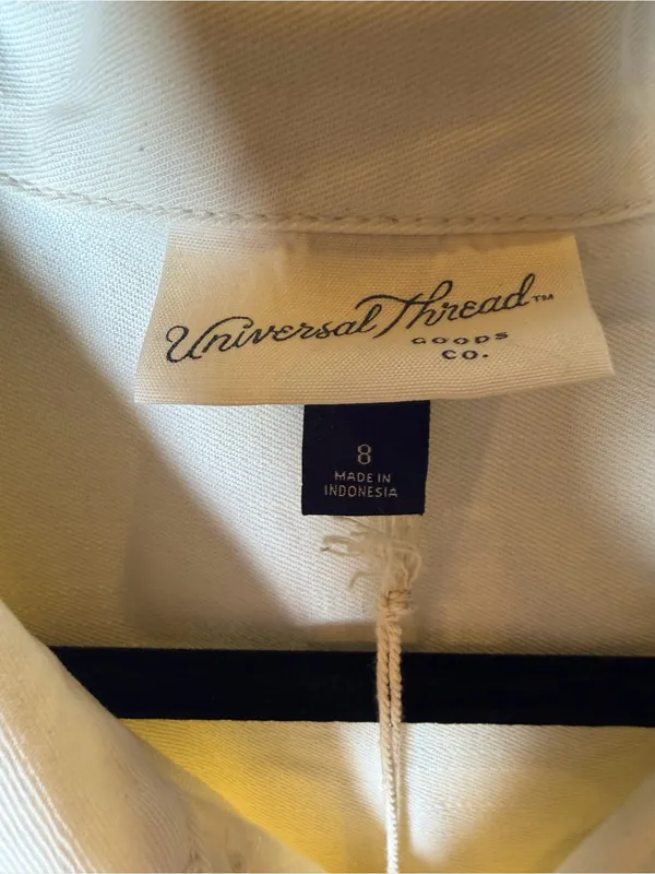 NWT Universal Thread Cream Utility Jumpsuit Long Sleeve Boilersuit Size 8 - Image 6