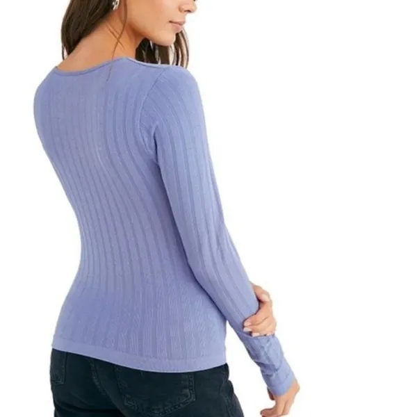 Free People Lucky You Blue Layering Top - Image 3
