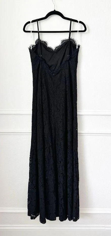 Updated Elegance Lace Maxi Dress in Black sz M - Image 7