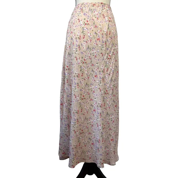 Carol Anderson Collection Vintage 90s Floral Maxi Skirt | Cottagecore Prairie - Image 8