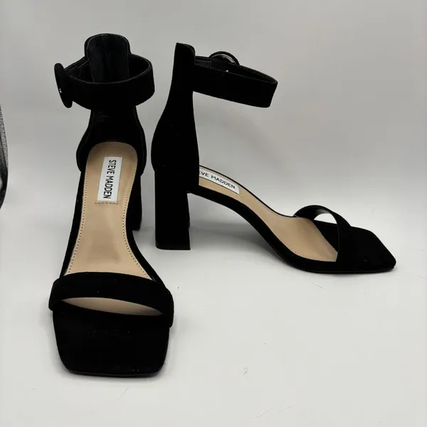 Steve Madden Women Reverie Ankle Leather Square Toe‎ Sandals shoes sz 6M - Image 6