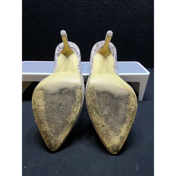 Steve Madden Gaber Beige Suede Snake Print Heels Stiletto Size‎ 8.5M - Image 6