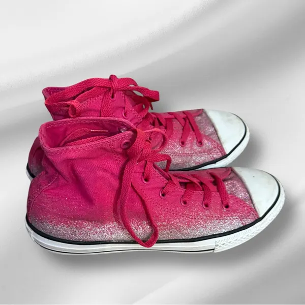 Converse All Star Pink‎ Metallic High Top Athletic Shoes - Image 2