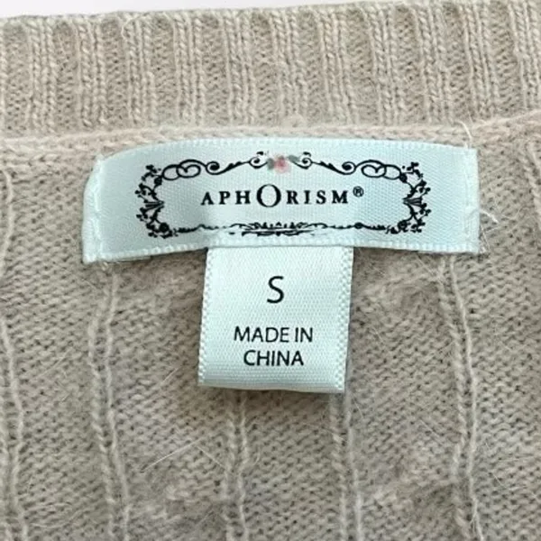 Anthropologie Aphorism Angora‎ Rabbit Hair Cable Knit Sweater Size S - Image 2