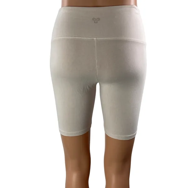 Aritzia TNA Women's White High Rise Yoga Workout Athletic Biker Shorts Size S - Image 3
