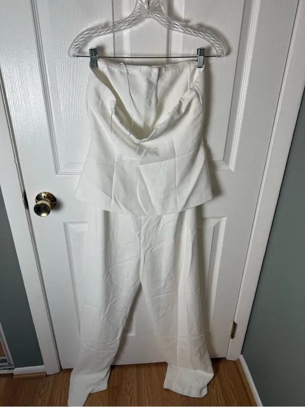Amanda Uprichard Yadira Jumpsuit in White M - Image 6