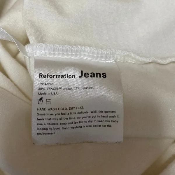 Reformation Jeans Raquel White Short Sleeve Tee T Shirt Bodysuit Top Size M - Image 4