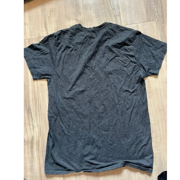 Boston Bruins NHL T-Shirt Charcoal Heather Grey Yellow Graphic Tee Medium - Image 4