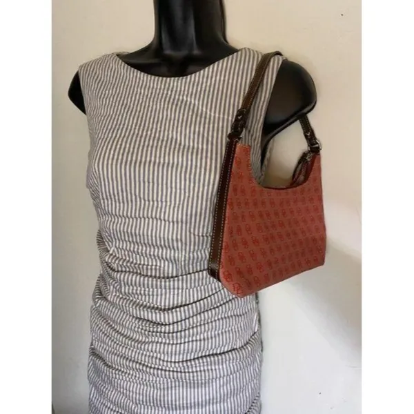 Dooney and Bourke mini purse red fabric hobo bag - Image 8