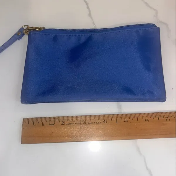 Tory Burch Blue Nylon Wristlet Wallet EXC CONDITION - Image 7