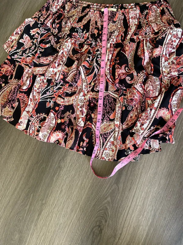 Anthropologie Tyla Tiered Paisley Print Mini Skirt - Image 7