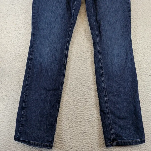 LL Bean Favorite Fit Flannel Lined Jeans Dark Indigo Rinse‎ Size 8 Reg 507470 - Image 7