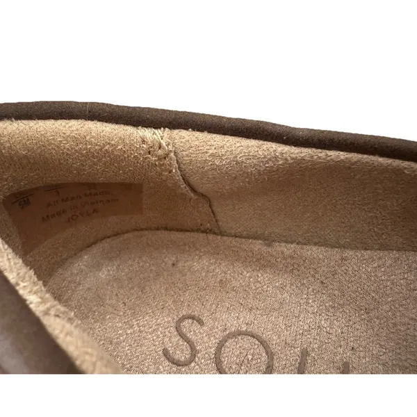 SOUL Naturalizer Women's Joyla Slip‎ On Wedge Loafer Buckle Brown Size 5 - Image 7
