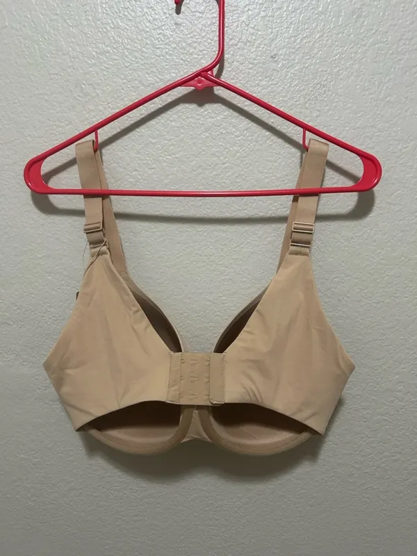 SKIMS NWT Lightly Lined Full Coverage Bra 34DDDD Black Seamless Support - Image 2