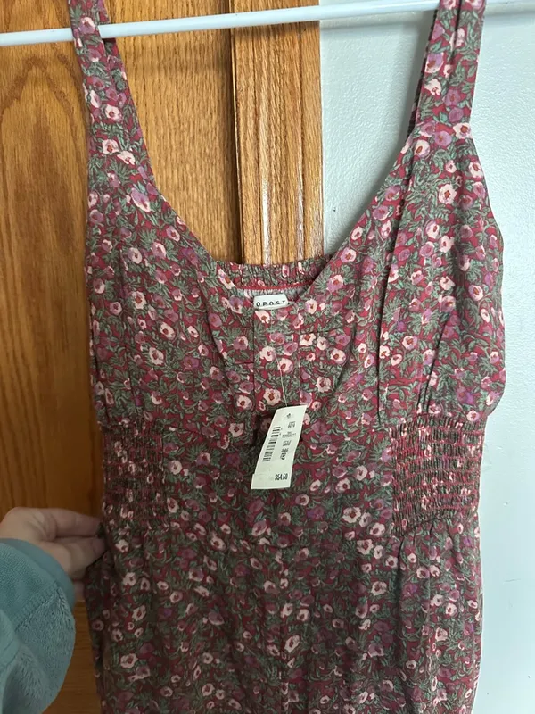 Aeropostale NWT Floral Jumpsuit Smocked Boho Cottagecore Wide Leg Flowy - Image 2