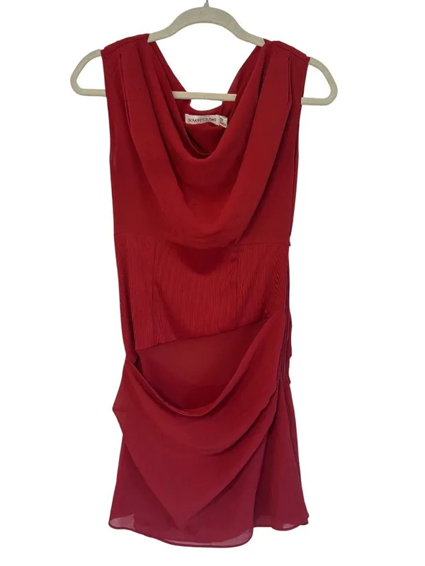 SOVERE Ada Mini Dress in Spiced Apple XSmall New Womens Off the Shoulder - Image 4