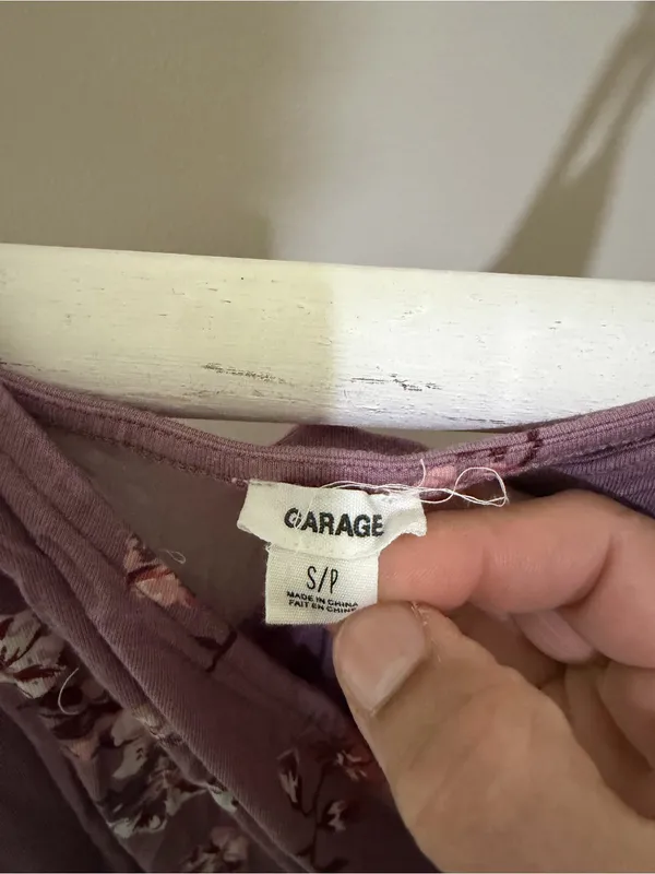 Garage Mauve Floral Spaghetti-Strap Romper - Image 5
