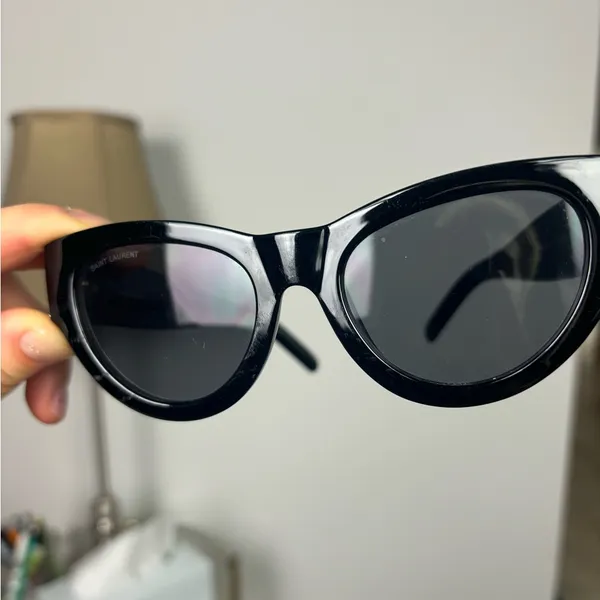 Saint Laurent Sunglasses SL M94 001‎ Shiny Black Frame Grey Lens - Image 3