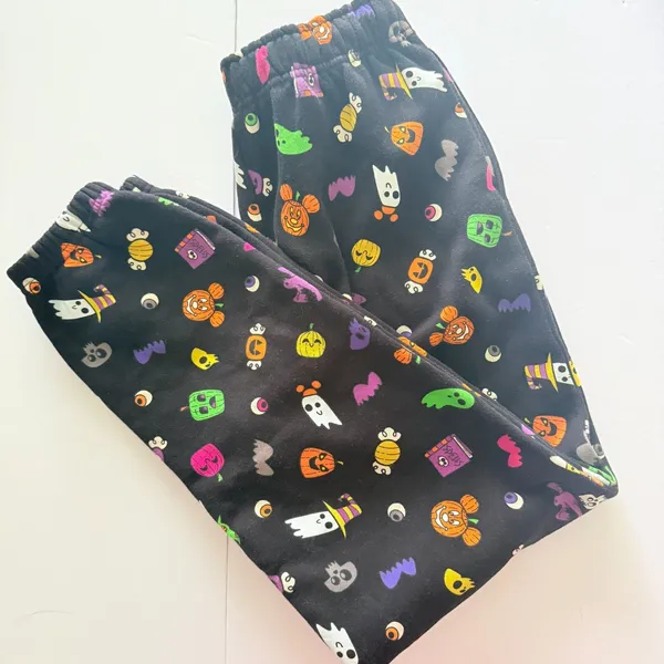 Disney Mickey Mouse Jack-o'-Lantern Halloween Women Cotton Jogger Sz XS - Image 5