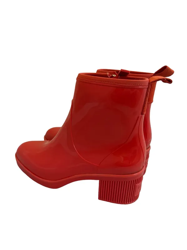 Kate Spade Bold Orange Rain Boots Casual Bright Orange Patent Rubber Size 9 - Image 2