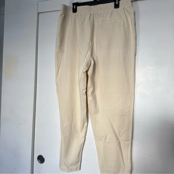 Marine Layer Elle Crop Pants Cotton Ivory - Image 6
