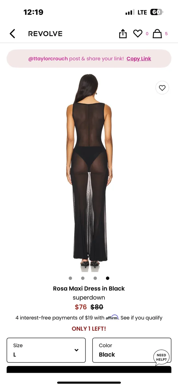Superdown Rosa Maxi Dress in Black - Image 2