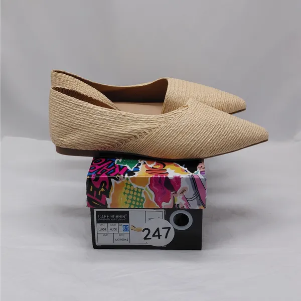 Cape Robbin Womens Raffia D'Orsay Flats Size 8.5 Pointed Toe Slip On Shoes - Image 12
