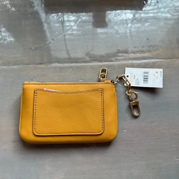 Michael Kors Parker Marigold Leather Zip Card Case Wristlet Wallet NWT - Image 7