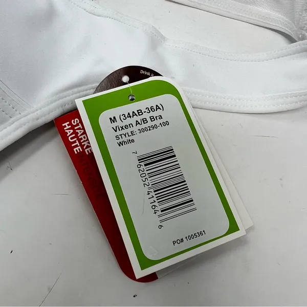Moving Comfort Vixen Sports Bra Womens M 34AB-36A White High Impact NWT - Image 5