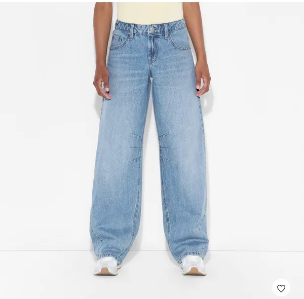 Wild Fable™ Women's Mid-Rise Barrel Jeans - Light Wash plus size 26/32 - Image 2