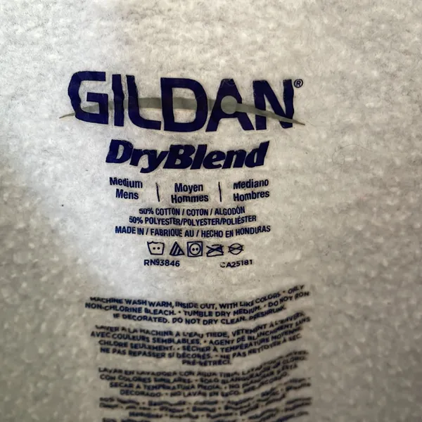Gildan Sleeping Ghost Gray Graphic Sweatshirt Medium Skull - Image 3