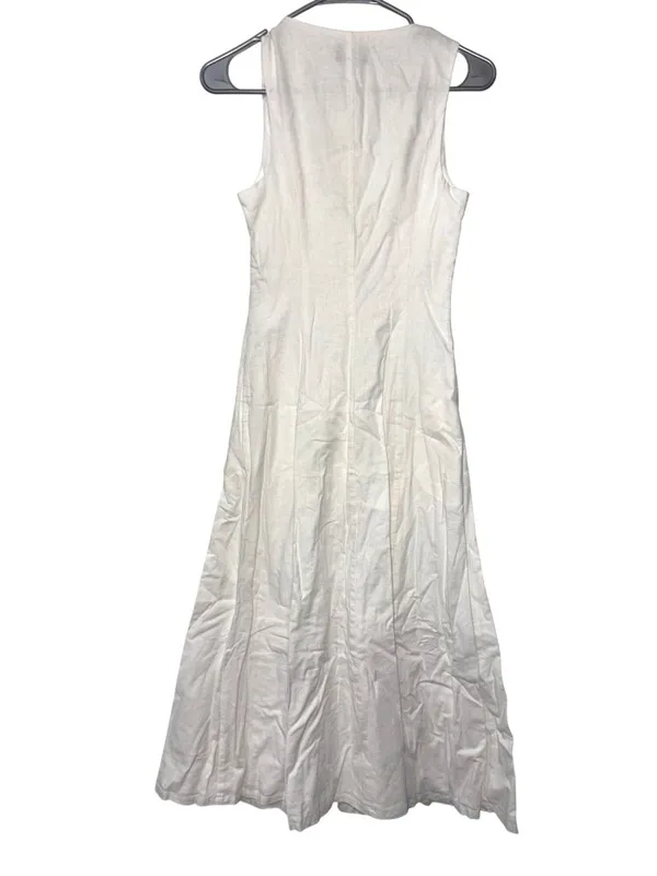 Bardot x REVOLVE Cordelia Linen Midi Dress in Orchid White 2 New Womens - Image 6