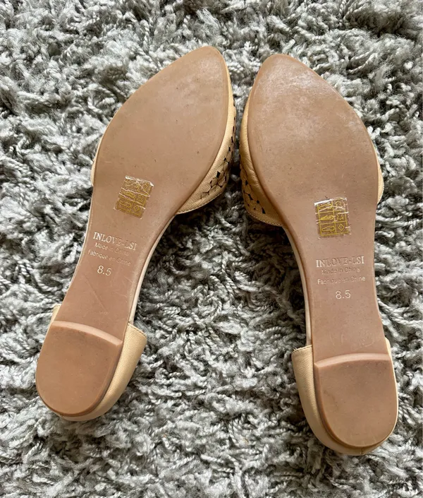Jeffrey Campbell Women’s Tan Laser Cut D'Orsay Flats - Image 2