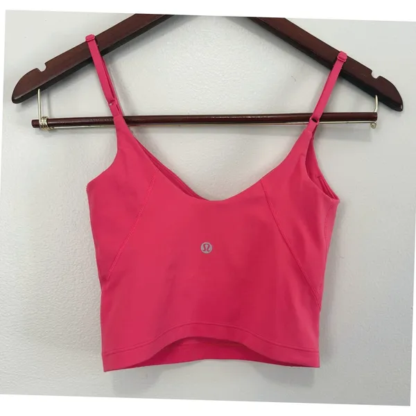 Lululemon Women's Align Cropped‎ Cami Tank Top A/B Cup In Glaze Pink Size 0 - Image 4