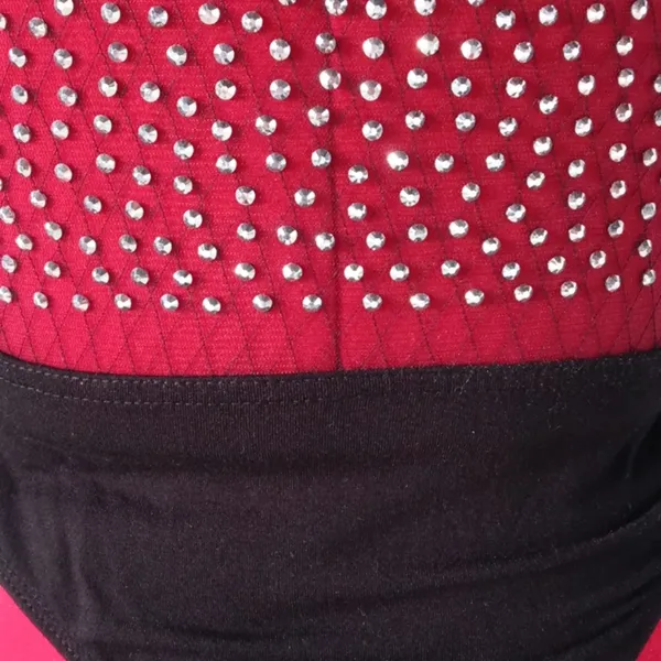 Shein Embellished Sheer Bodysuit Sz XS - Image 9