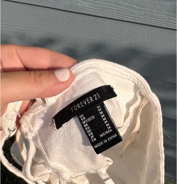 Forever 21 Denim Top Tank Crop Top - Image 3