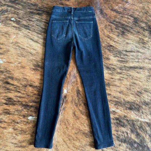 Mother Denim Looker High Rise Skinny Jeans Dark Wash Size 24 - Image 2