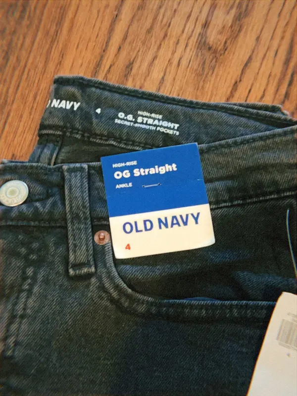 Old Navy Straight Black Jeans OG High-Rise - Image 5