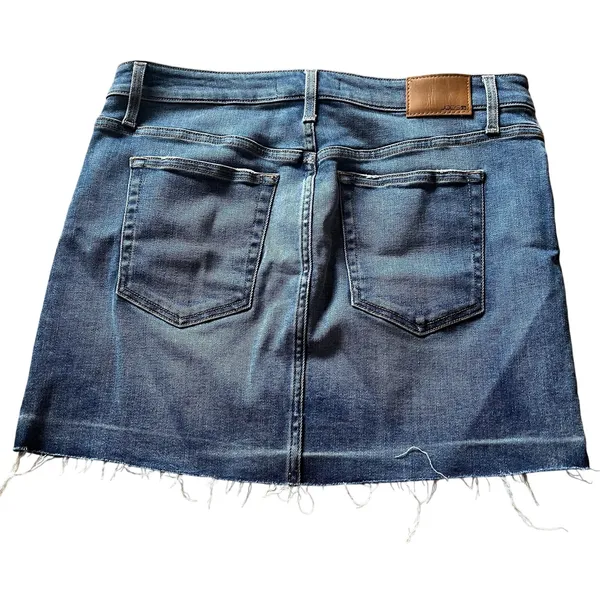 Joe's Jeans Women's 32 Denim Mini Skirt Frayed‎ Hem Classic Casual Summer Blue - Image 6