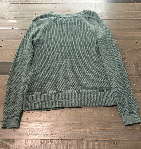Old Navy Women’s Small Green Chunky Knit Crewneck Sweater Pullover - Image 3