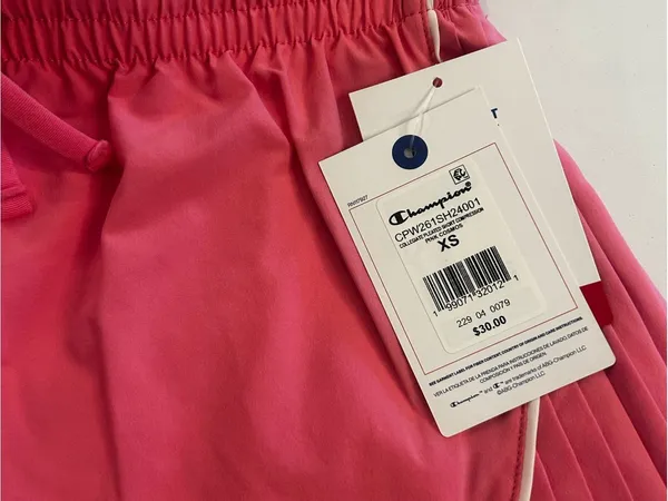 Champion Pink Pleated Athletic Skort with White Piping - Image 2