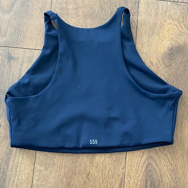 Splits59 Midnight Blue High Neck sports bra size Medium - Image 3