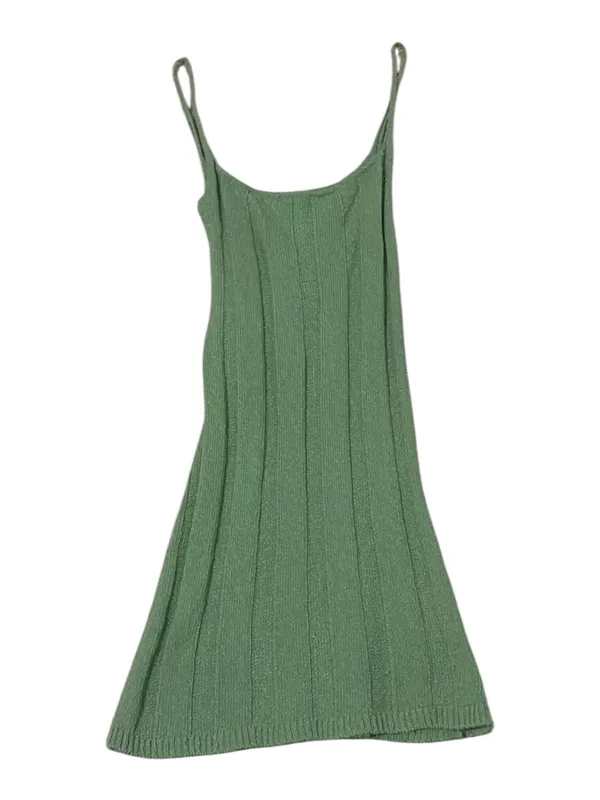 Free People Beach Green Knit Bodycon Dress - Image 3
