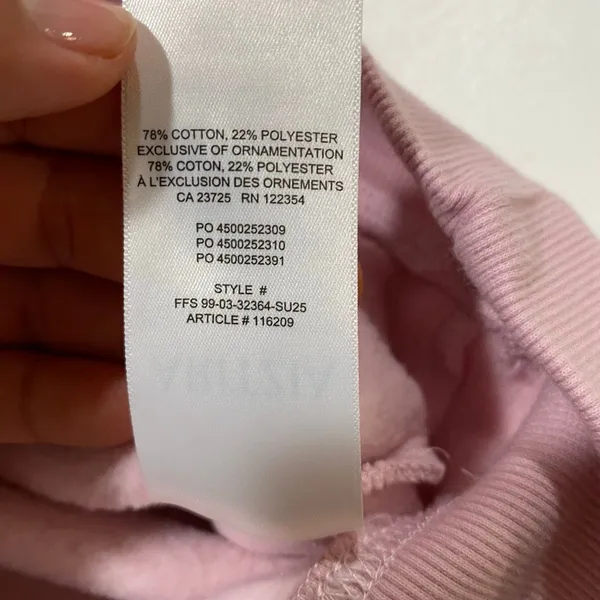 Aritzia Sweatfleece Perfect Hoodie XS Pink Oversized Pullover Cozy - Image 10