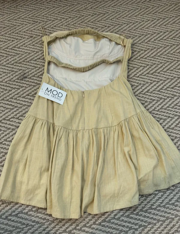 Mod On Trend yellow mini dress - Image 2