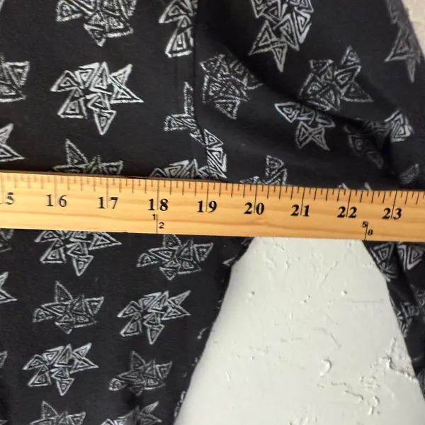 Vintage Y2K Maser Star Print Quarter Zip Pullover Shirt Black Small‎ - Image 5