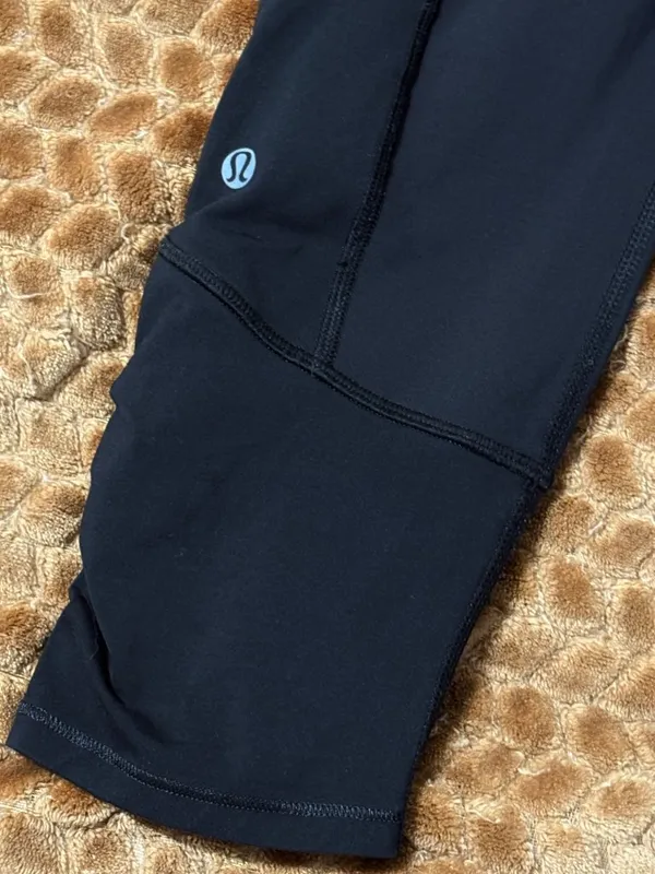 Lululemon Runday Crop 23" Running Tights Black Reflective Zippers Luxtreme 8 - Image 5