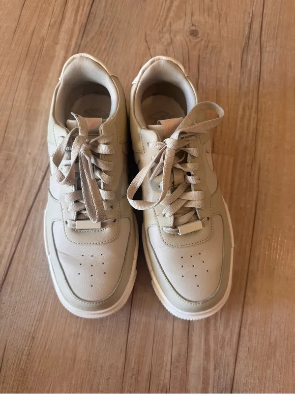 Nike Air Force 1’s Cream Low-Top Sneakers - Image 4